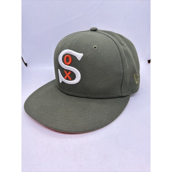 Chicago White Sox New Era MLB Cooperstown 59FIFTY Fitted Hat~7 Green Orange - Picture 1 of 8